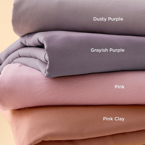 Bedsure Grayish Purple Duvet Cover Full Size - 3 Pieces Prewashed Extra Soft Cotton-Like Polyester Bedding Set, Includes 1 Duvet Cover 80x90 Inches with Zipper Closure & 2 Pillow Shams, No Comforter