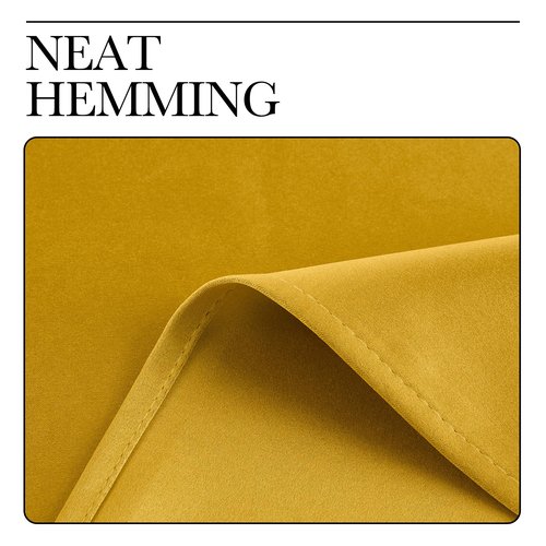 NICETOWN Gold Curtains 84 inches Long Blackout for Bedroom, Grommet Thermal Drapes Room Darkening Window Treatments for Living Room, W52 x L84, 2 Panels
