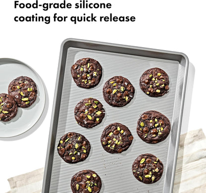 OXO Good Grips Half Sheet Pan - Non-Stick Pro Clear Coated Metal Baking Sheet for Easy Cleanup