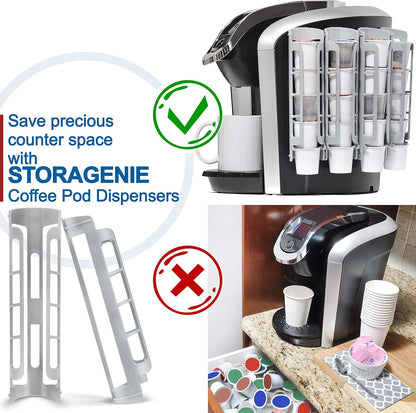 STORAGENIE Coffee Pod Holder - Side Mount K-Cup Dispenser for Keurig | Ideal for Small Counters