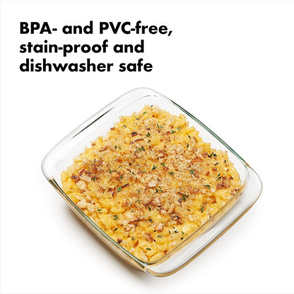 OXO Good Grips 2 Qt Glass Baking Dish - Freezer-to-Oven Safe with Lid | 8 x 8 Inches