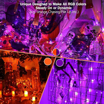 Outdoor RGBW 300 LED String Lights with 8 Modes, Green Wire – BrizLabs