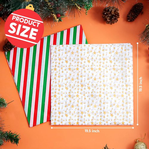 Joiedomi Christmas Tissue Paper - 150 Assorted Sheets for Easy Gift Wrapping | Perfect for Boxes & Wine Bottles