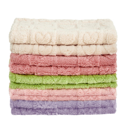 Yurhap Fleece Baby Blanket Heart Checkered Blanket, Ultra Soft Cozy Baby Blankets for Girls Boys, Fluffy Infant Toddler Newborn Receiving Blankets for Crib Stroller 30”×40” (Dark Pink)