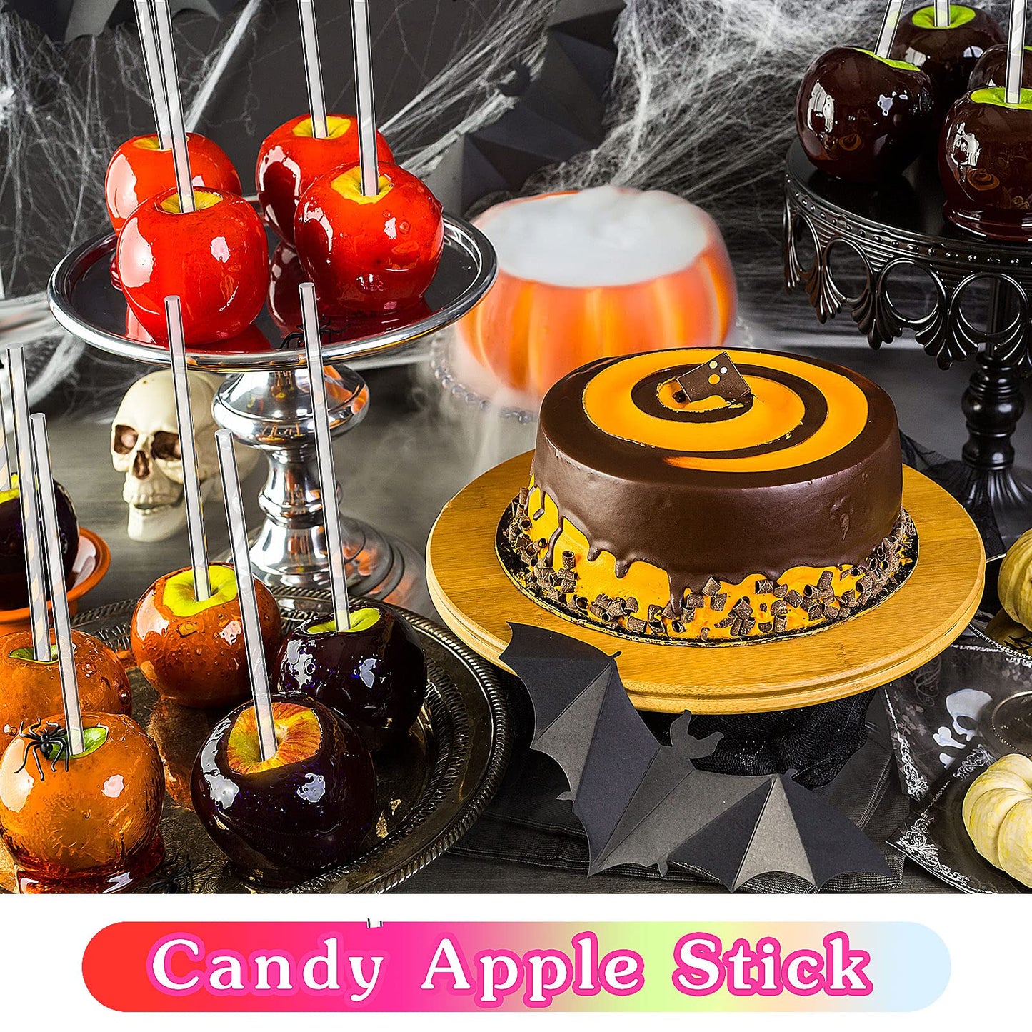 200 Pieces Acrylic Lollipop Sticks Cake Pops Sticks Candy Sticks Treat Sticks for Wedding Halloween Christmas Candy Cake Pops Cupcake Toppers Chocolate Cookie Dessert (Clear, 4 Inch)