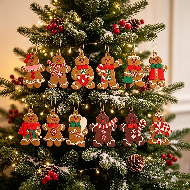 93-Count Christmas Ornament Set - Shatterproof Baubles, Gingerbread Men, Santa Reindeer