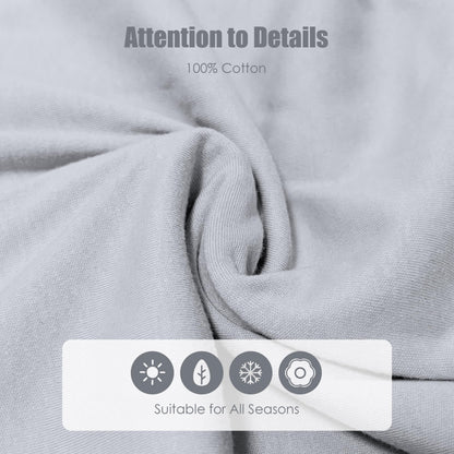 SWEET DOLPHIN Baby Sleep Sack 0-6 Months - 100% Cotton 2-Way Zipper TOG 0.5 Infant Wearable Blanket, Newborn Essentials Toddler 3 Pack Sleeping Sacks - Grey