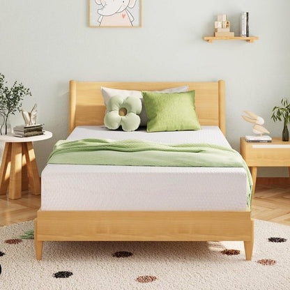 EGOHOME Twin Size Memory Foam Mattress - 10 Inch Cooling Gel for Pressure Relief | CertiPUR-US Certified, 75''L x 38''W, White