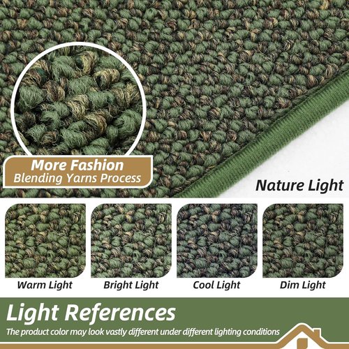 BEQHAUSE Dirt Trapper Door Mat - Non-Slip, Washable, Absorbent Entrance Mat | 32" x 48", Green