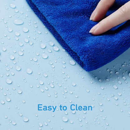 EHZNZIE Shower Curtain Liner Light Weight PEVA, Shower Liner 72x72 Inches, Waterproof, No Chemical Smell with 12 Rust Proof Metal Grommets for Bathroom Shower Curtain, Light Blue