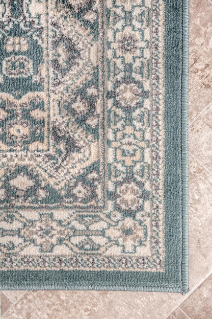 nuLOOM 3x5 Becca Traditional Tiled Area Rug - Faded Blue Design, Stain Resistant | Perfect for Any Room