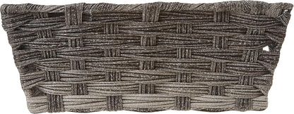 Whitmor Gray Wash Split Rattique Small Shelf Tote - Stylish Storage Solution for Home Organization