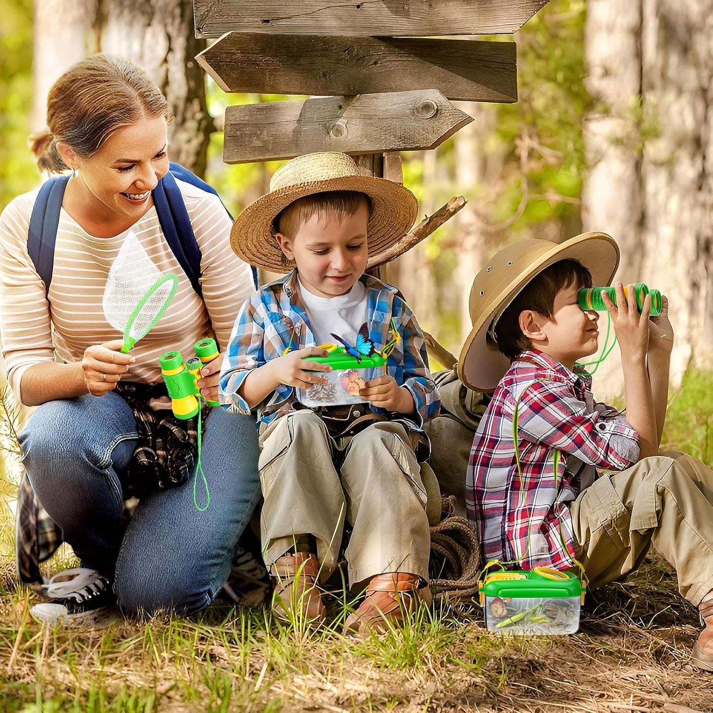 Bug Catcher Kit for Kids by [Brand Name] - Sturdy Insect Collector with Binoculars & Butterfly Net | Outdoor Explorer Set for Ages 3-8