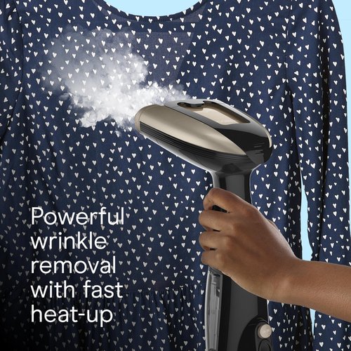 Conair Handheld Garment Steamer for Clothes, Turbo ExtremeSteam 1875W Fabric Steamer, Portable Handheld Design, Strong Penetrating Steam, Amazon Exclusive, Black