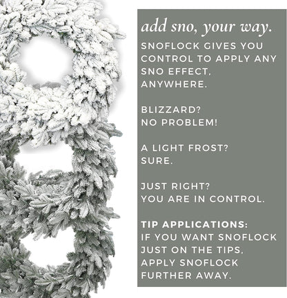 ShimmerSpec Premium Self-Adhesive Snow Flock Powder - Perfect for Christmas Trees & Decor | 2 lbs Made in USA