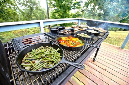 Lodge 5 Quart Pre-Seasoned Cast Iron Deep Skillet - Versatile Cooking for Oven, Stove, or Grill - Black