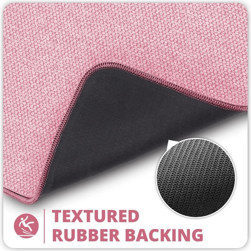 Bosap Bath Mat,Ultra Thin Bathroom Runner Rugs,Large Bath Mats for Bathroom,Quick Dry,Non-Slip,Machine Washable,Low Pile,Bath Rug,Shower Outside,Sink,Home Decor Accessories.Pink,3'x4'(36x48inch)