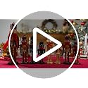 Amyhill 2-Piece Wooden Nutcracker Figures Decor - 14 Inch & 10 Inch, Brown, Velvet Bow Variation