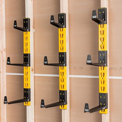 DEWALT 3-Piece Wall Mount Cantilever Storage Rack - Heavy-Duty Wood & Lumber Organizer | Supports 273 lbs