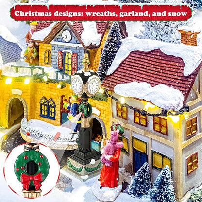 Christmas Village Clock Tower Figurine 6.3 in – 2 x 2 x 6.3 in
