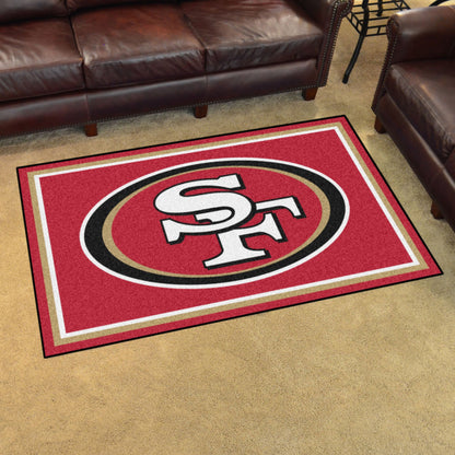 FANMATS - 6604 NFL San Francisco 49ers Nylon Face 4X6 Plush Rug 46"x72"