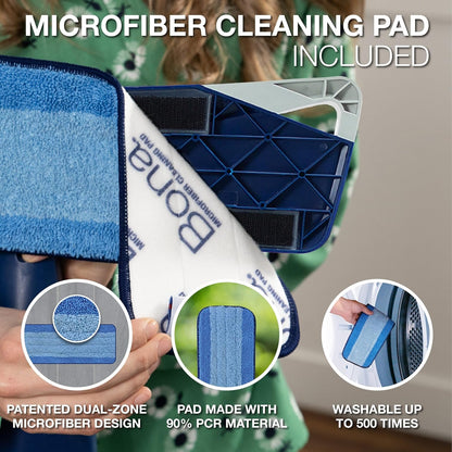 Bona Multi-Surface Floor Mop - Premium Spray Mop with Cleaner & Washable Microfiber Pad | Ideal for Stone, Tile, Laminate, Vinyl