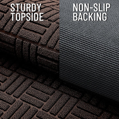 OLANLY Heavy-Duty Front Door Mat - Absorbent, Non-Slip, Stain & Fade Resistant | 29.5x17, Brown