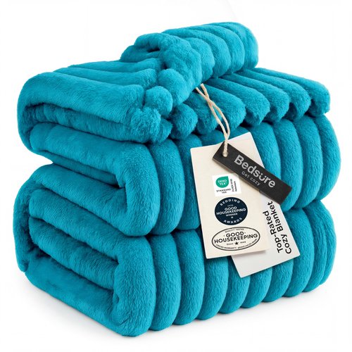 Bedsure GentleSoft Teal Full Blanket for Bed - Cozy Soft Blankets for Women, Cute Large Throws for Girls, 84x90 Inches