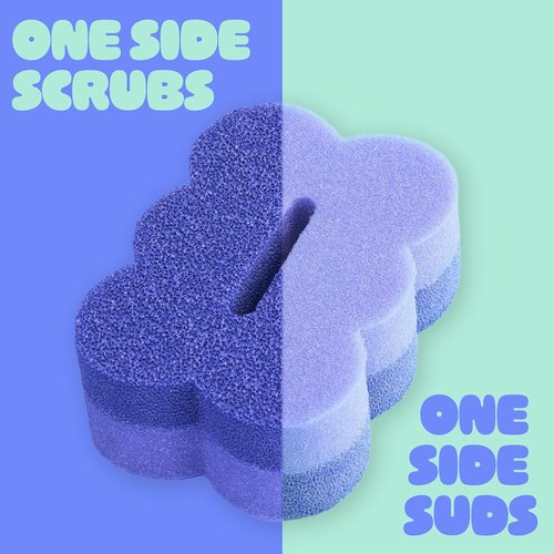 Brite by Scotch-Brite 2-Sided Scrub Sponge - Midnight Mode for Effective Kitchen Cleaning | 6 Pack