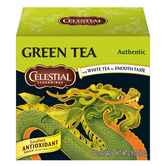 Celestial Seasonings Authentic Green Tea, 40 Count Box