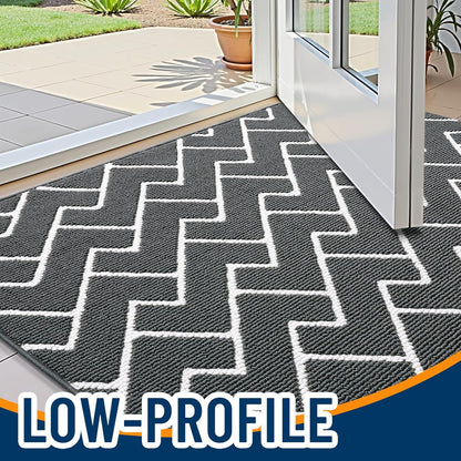 OLANLY Non-Slip Front Door Mat - Dirt Resistant & Absorbent | Washable Indoor Doormat 36x24, Charcoal