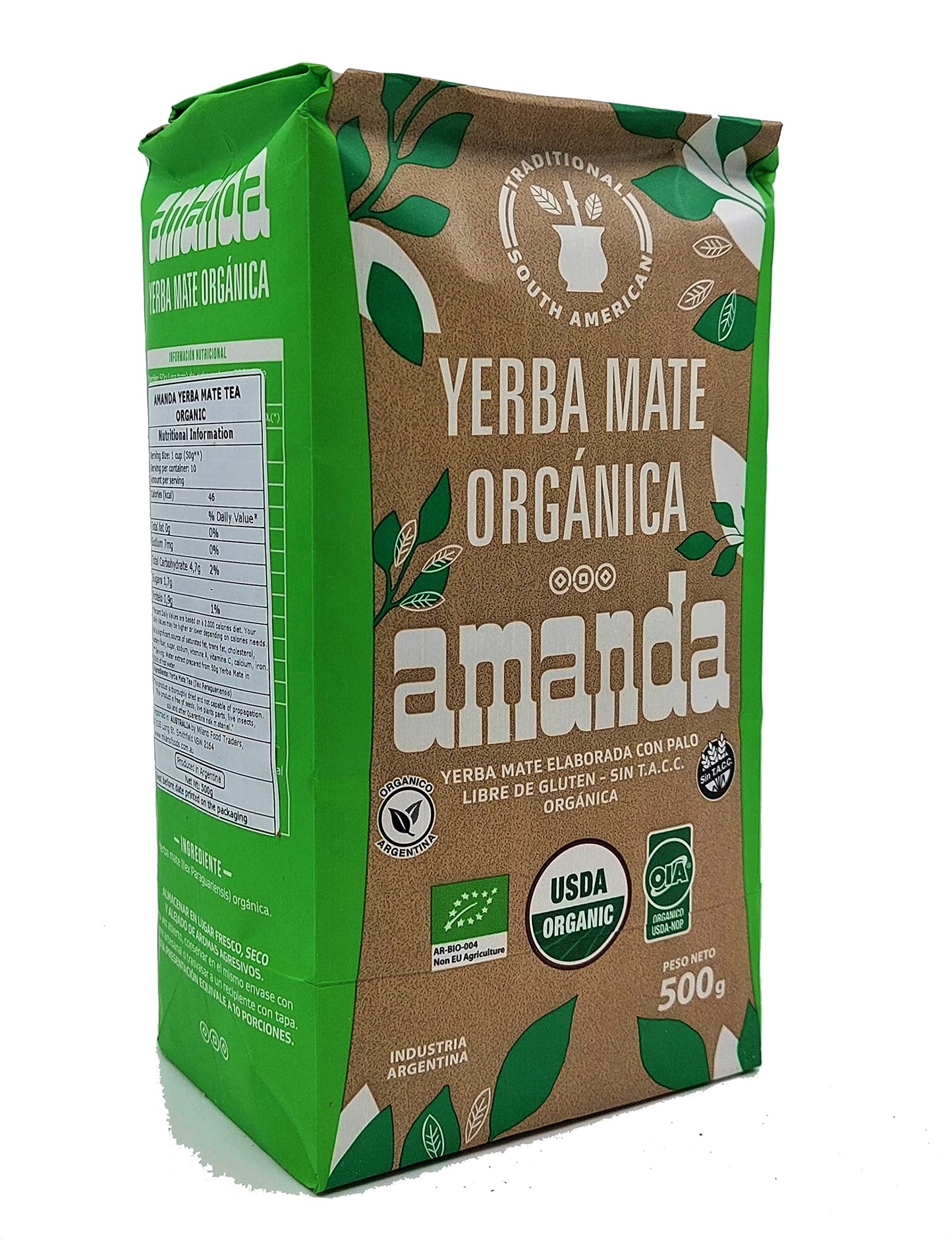 AMANDA YERBA Yerba Mate Amanda Organica, 1.102 lb