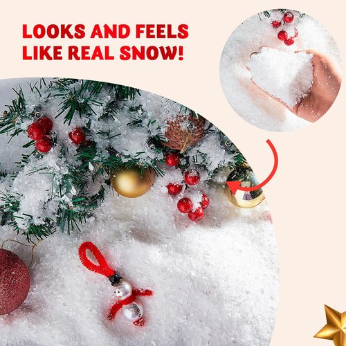 JOYIN 12oz Fake Snow | Artificial Snowflakes for Christmas Tree Decor - 320g Winter Decoration