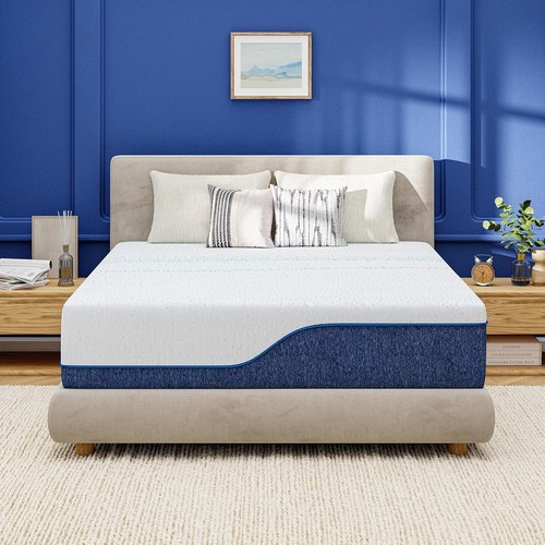 EGOHOME 14-Inch Queen Mattress - Gel Memory Foam, Charcoal Infused, CertiPUR-US Certified | Machine Washable Cover
