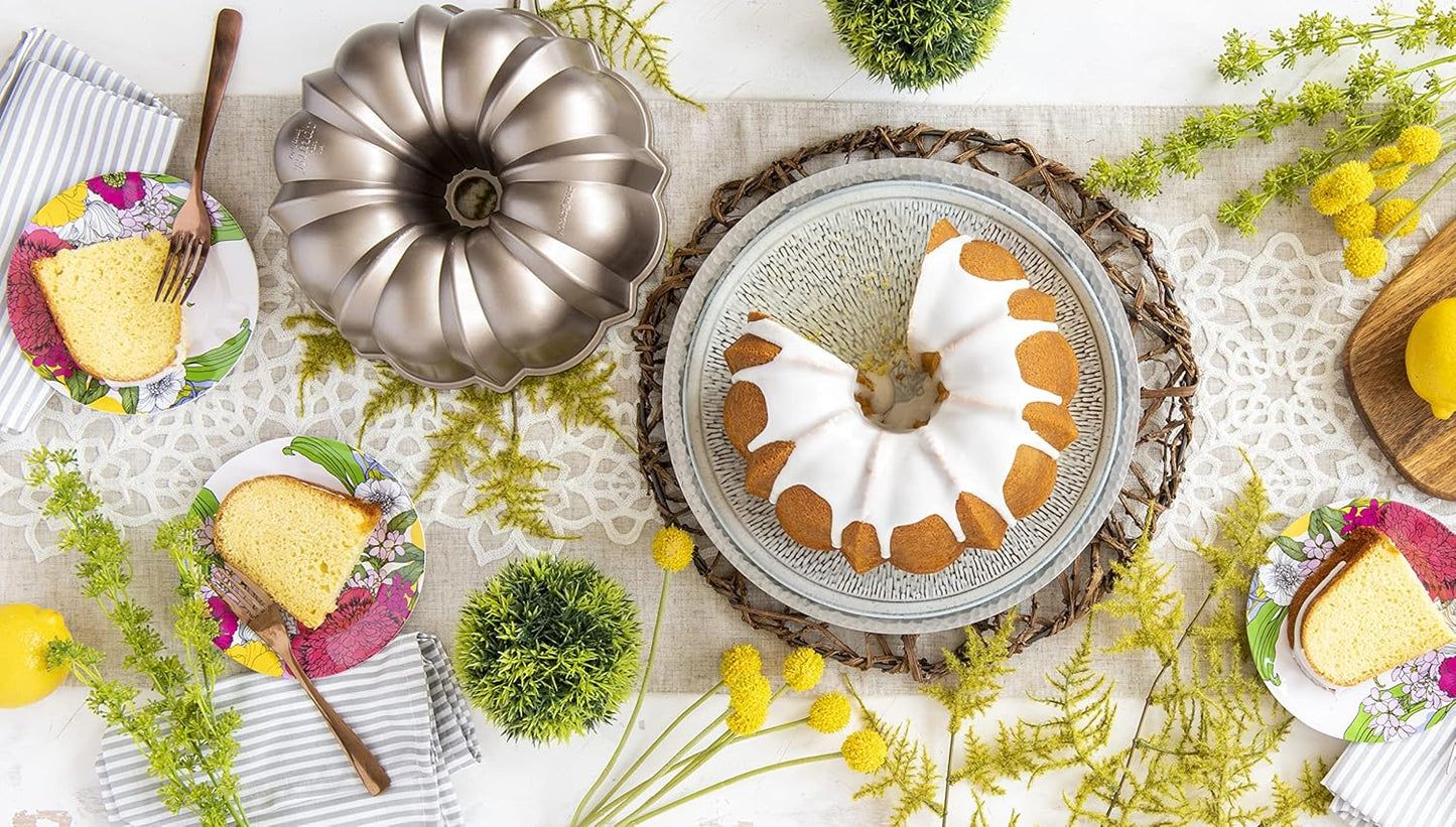 Nordic Ware 12-Cup Bundt Pan - Classic Toffee Finish for Perfect Cakes