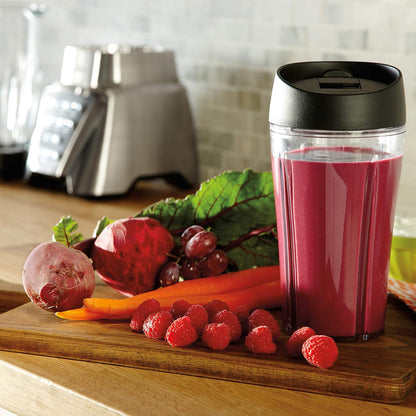 Oster Pro 1200 Blender - Smoothie Maker with Glass Jar & 24oz To-Go Cup | 7 Speeds, 1200W Power, Brushed Nickel