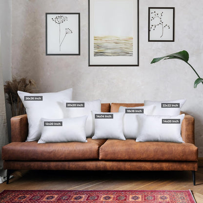 Utopia Bedding Throw Pillows - Set of 4 Fluffy Down Alternative Decorative Pillows | 12 x 20 Inches, White
