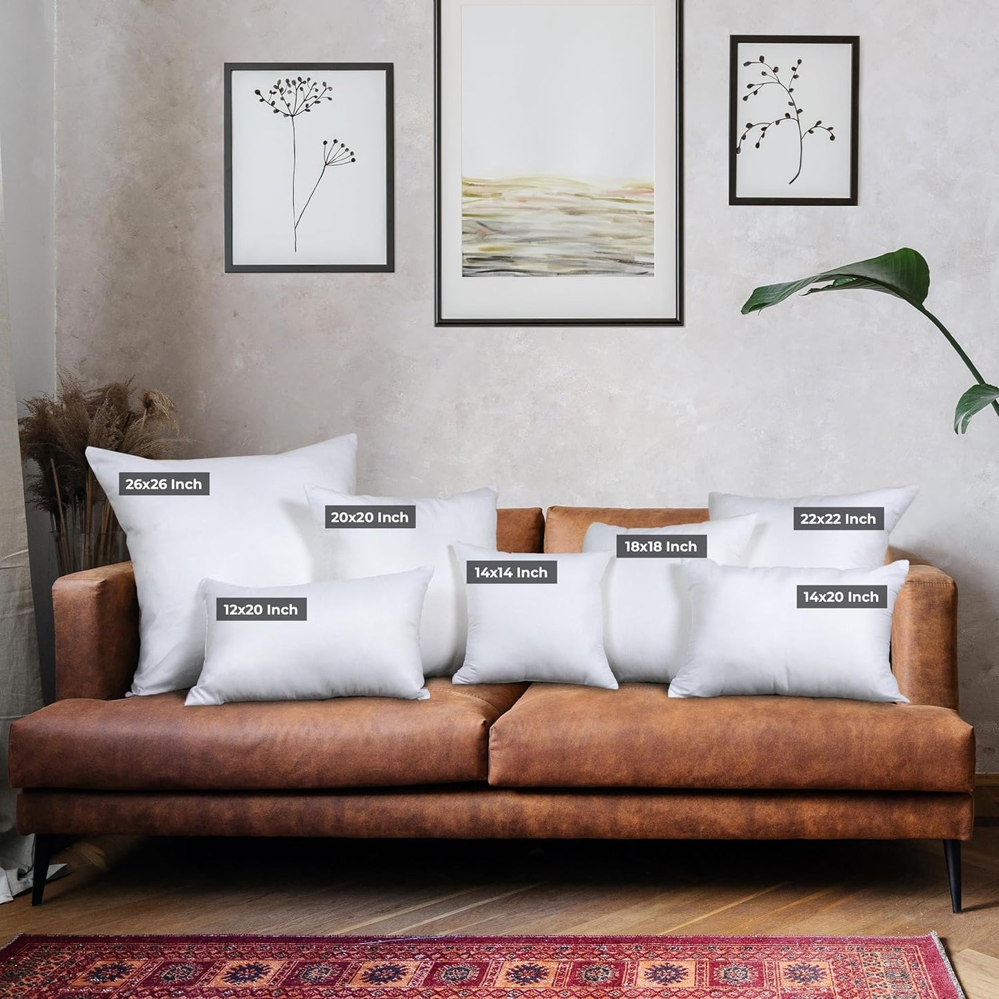 Utopia Bedding Throw Pillows - Set of 4 Fluffy 20 x 20 Inch Down Alternative Cushions | White for Bed & Sofa