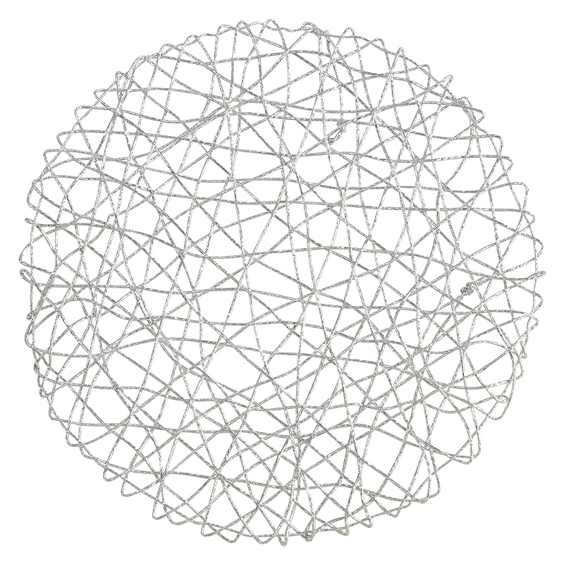 Intricate Wire Nest Placemats Set of 4, 15" - Silver