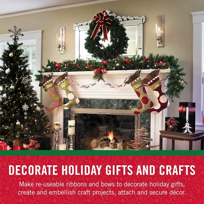 Velcro Brand Garland Ties - Green 30 ft Roll, Cut-to-Size Holiday Decor