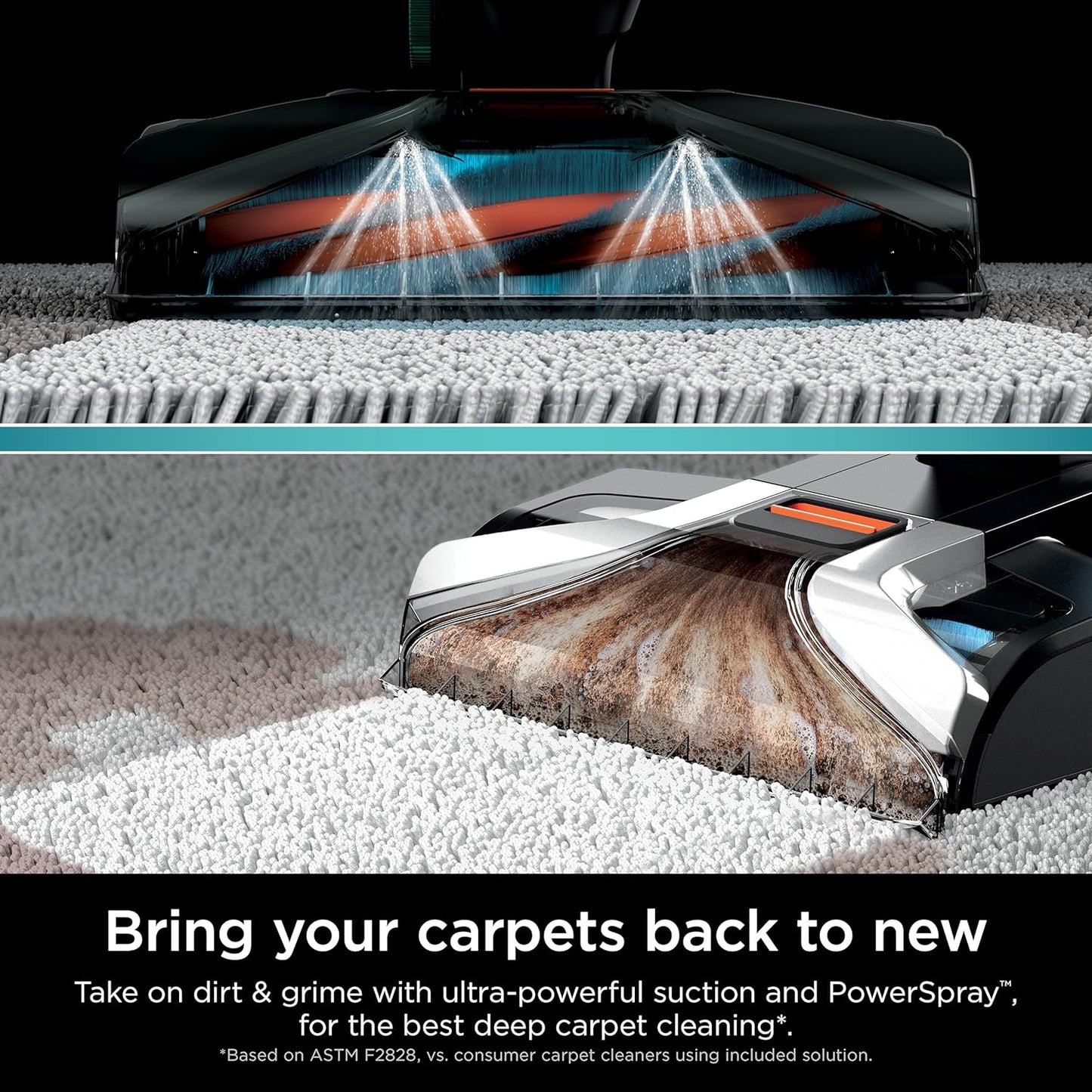 Shark R-EX201 CarpetXpert Upright Cleaner - StainStriker Technology for Carpets & Upholstery, Cyan