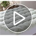 Green 4 Inch Memory Foam Mattress Topper Queen Size Cooling Gel Bamboo Cover