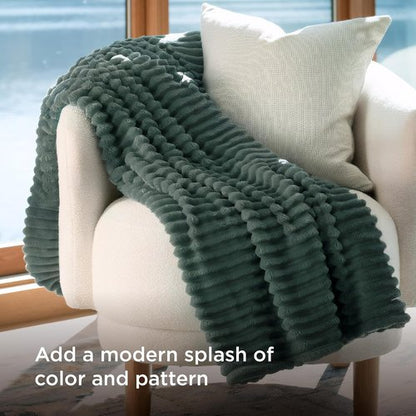 Bedsure GentleSoft Fleece Blanket - Cozy Mallard Green Throw for Couch, 50x60 Inches
