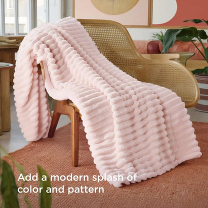 Bedsure GentleSoft Crystal Pink Throw Blanket for Couch - Cozy Soft Blankets for Women, Cute Small Throws for Girls, 50x70 Inches