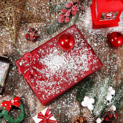 Kasyat Fake Snow Powder - Christmas Twinkles Decoration Craft | 250g White & AB Color Flakes