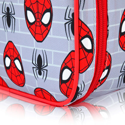 Fast Forward Marvel Spiderman Lunch Box for Kids | Spiderman Insulated Lunch Bag Lunch Box for Boys, Girls, Unisex | Spiderman Grey Reusable Lunchbox