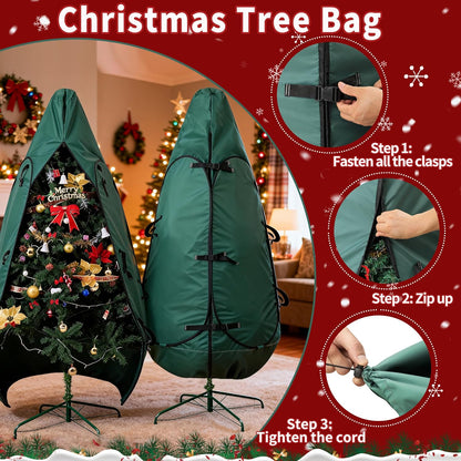 Upright Christmas Tree Storage Bag - 7.5 Ft Cover for 6 to 7.5 Ft Trees | Durable Protection