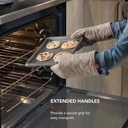 KitchenAid Nonstick Aluminized Steel Baking Sheet - 9x13in, Contour Silver | Pack of 6