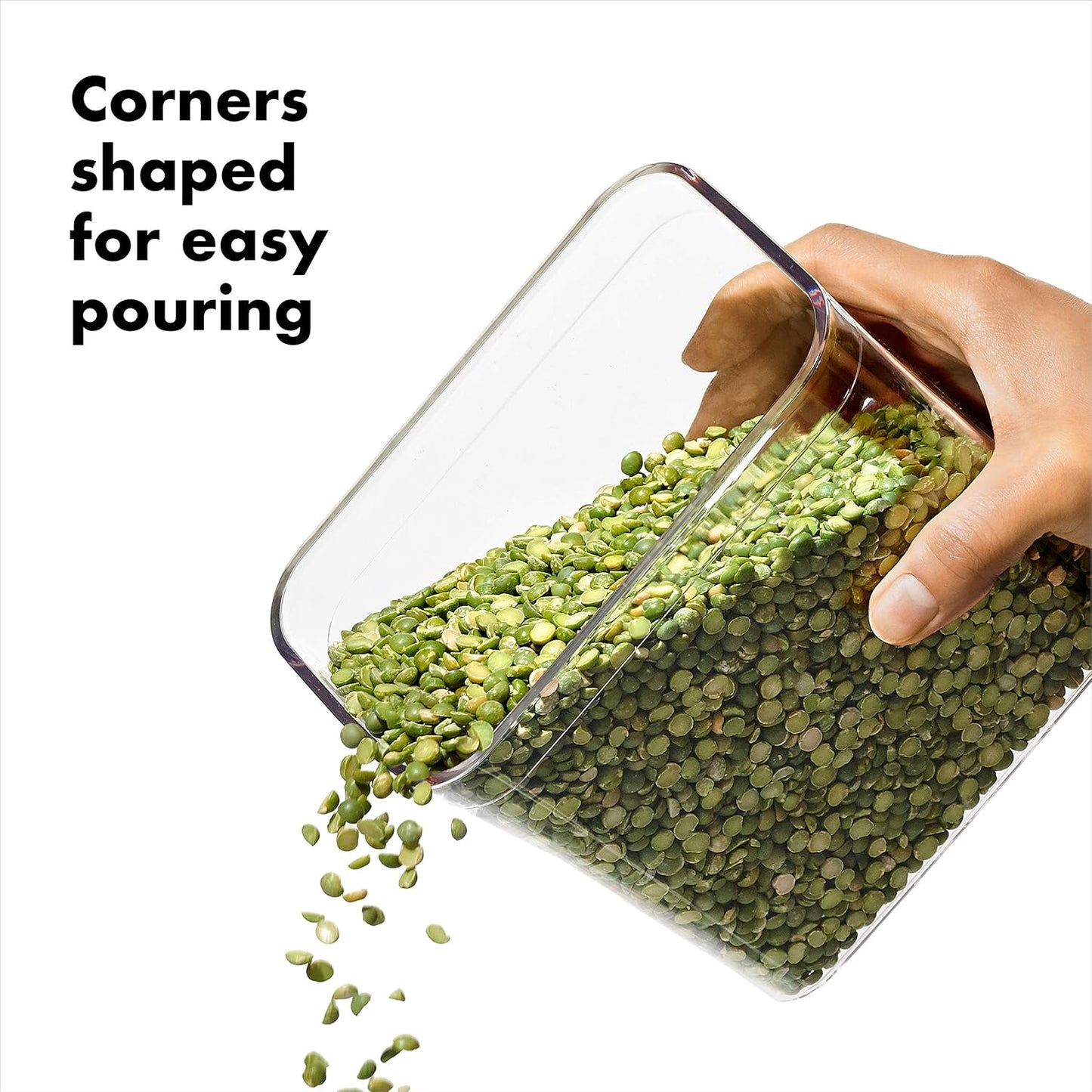 OXO STL Pop Small Square Mini Container - 0.4 QT/0.4 L | Airtight Food Storage Solution