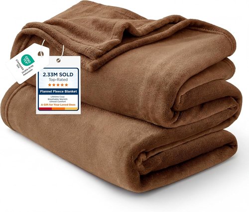 Bedsure GentleSoft Fleece Blanket - Lightweight Plush Cozy Twin Size Orange 60x80 Inches for Bed & Travel